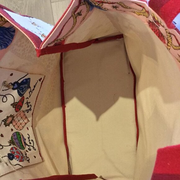 Brighton "Celebrate Holiday" Canvas Tote Bag Multicolor Christmas Ornaments NWT - Picture 4 of 5